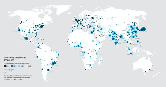 immagine mappa dell'articolo su urbanizzazione del mondo
