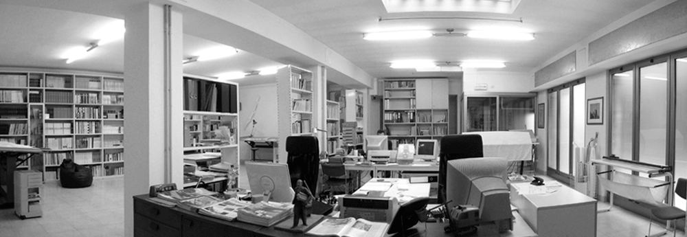 Fotografia interni dello studio zironi architetti
